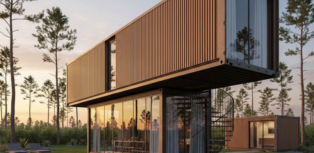 ۱۰ ایده خلاقانه برای طراحی ویلای کانتینری دوبلکس